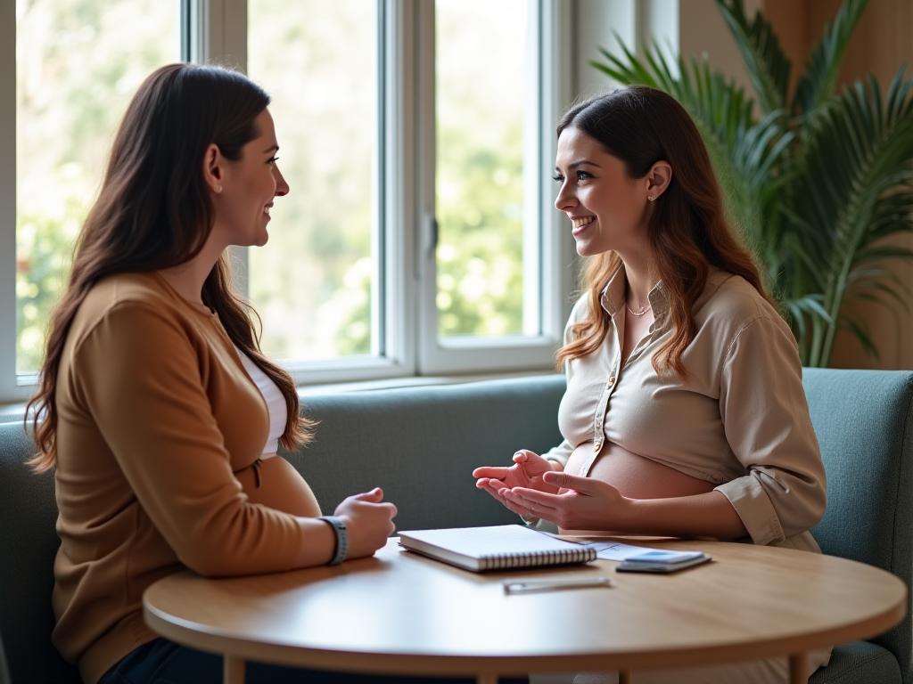 Personalized prenatal wellness coaching session
